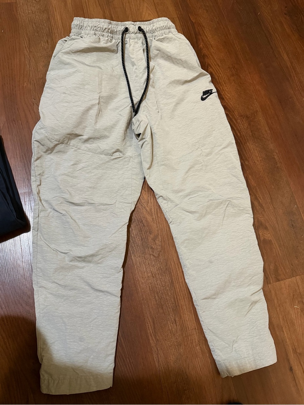 Nike Tech Men’s Cream Jogger Pants with Black Logo